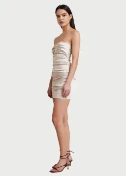 Bec & Bridge Heather Mini Dress Champagne Size 8 for rent on The Volte - image 2