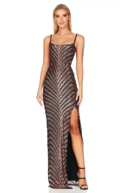 Nookie Zahara Gown in Bronze/Black Size XS / AU 6 for rent on The Volte - image 4