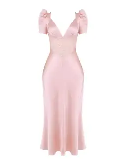 House of CB Rafaela Pure Silk & Lace Dress Soft Peach Size 12 for rent on The Volte - image 5