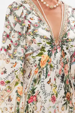 Camilla Renaissance Romance U-Ring Cut Out Dress Size 8 and Small Canvas Clutch for rent on The Volte - image 4