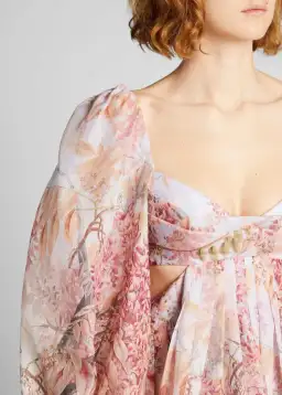Zimmermann Botanica Bralette Mini Dress  Milettia Floral Size 1 / AU 10 for rent on The Volte - image 2