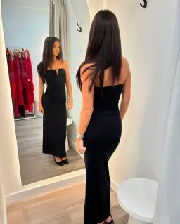 Kookai Tayla Trim Maxi Dress Black Size 10 for rent on The Volte - image 3