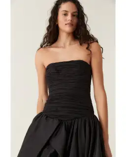 Aje Violette Bubble Hem Maxi Dress Black Size AU 6 for rent on The Volte - image 3