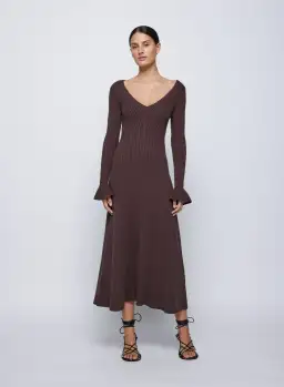 Anna Quan Larissa Dress Chocolate Size AU 8 for rent on The Volte - image 1