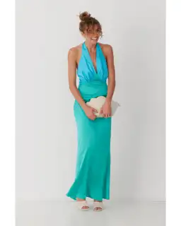The Wolf Gang Oahu Slip Dress Aquamarine Size AU 10  for rent on The Volte - image 5