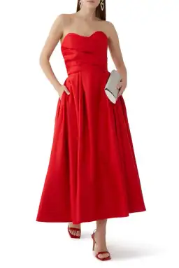Leo Lin Jessica Bustier Gown Red Size AU 12 for rent on The Volte - image 1