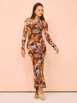 Ownley Carla Dress Retro Leaf Size AU 8 for rent on The Volte - image 1