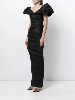 Rachel Gilbert Frey Gown Black Size 6 for rent on The Volte - image 2