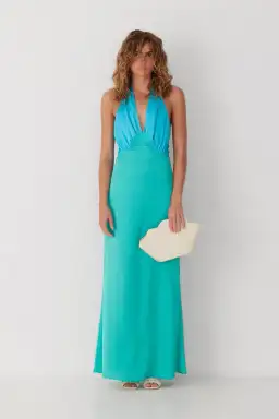  The Wolf Gang Oahu Slip Dress Aquamarine Size 8 for rent on The Volte - image 1