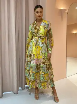 Alemais Matilde Pleat Skirt Multi Size 10