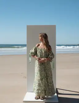 Odet Seashell Gown Pistachio Size 12 for rent on The Volte - image 2