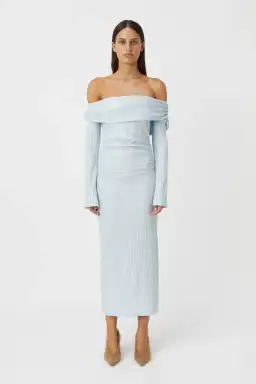 Camilla & Marc Shaw Off Shoulder Dress Sky Blue Size 8