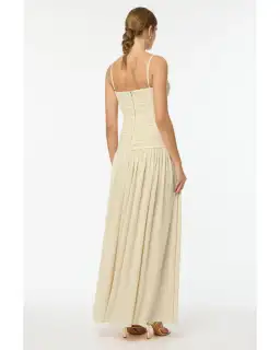 Manning Cartell Double Time Pleat Dress Cream Size AU 10 for rent on The Volte - image 3