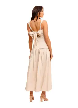 Bec & Bridge Minou Maxi Dress Beige Size 8 for rent on The Volte - image 3