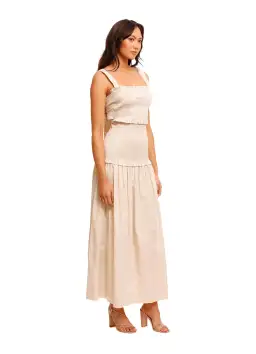 Bec & Bridge Minou Maxi Dress Beige Size 8 for rent on The Volte - image 2