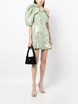 Alemais Mira One Shoulder Mini Dress Green Size 10  for rent on The Volte - image 1