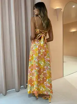 Issy Citrus Maxi Dress in Aloha Print Size 6 for rent on The Volte - image 3