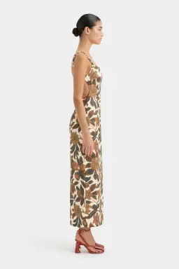 Sir the Label Primrose Ruched Midi Dress Ivory Tapestry Floral Size 0 / AU 6 for rent on The Volte - image 2