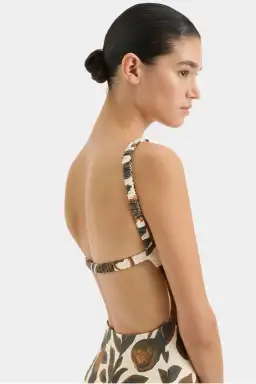 Sir the Label Primrose Ruched Midi Dress Ivory Tapestry Floral Size 0 / AU 6 for rent on The Volte - image 4