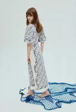 Alemais Airlie Midi Dress White/Blue Floral Size 10 for rent on The Volte - image 2