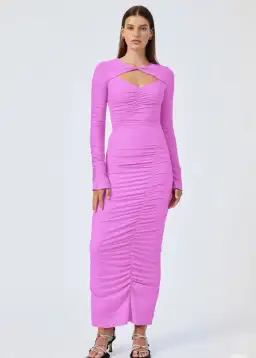 Suboo Ivy Rouched Dress In Fuchsia Size 10 for rent on The Volte - image 1