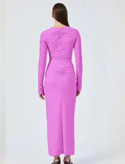 Suboo Ivy Rouched Dress In Fuchsia Size 10 for rent on The Volte - image 2