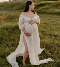 Co & Ry Illoura Gown Cream One Size for rent on The Volte - image 6