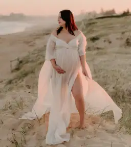 Co & Ry Illoura Gown Cream One Size for rent on The Volte - image 1