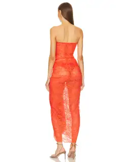 Natalie Rolt Naomi Dress Tangerine Size 1 / AU 8 for rent on The Volte - image 3