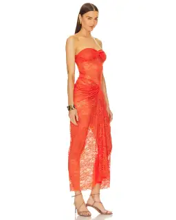 Natalie Rolt Naomi Dress Tangerine Size 1 / AU 8 for rent on The Volte - image 2
