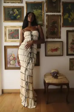 Mirror Palais Tunnel Ruffle Gown Shell Size 8 for rent on The Volte - image 7