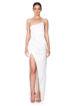 Nookie Grace One Shoulder Gown Ivory Size 8 for rent on The Volte - image 1