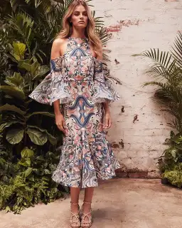 Thurley Carnivale Midi Dress Multi Size 10 for rent on The Volte - image 1