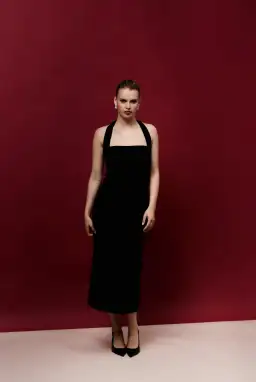 Odd Muse Ultimate Muse Halter Neck Midi Dress Navy Size 10 for rent on The Volte - image 1