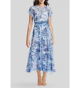 David Lawrence Maria Silk Dress Print Size 10 for rent on The Volte - image 1