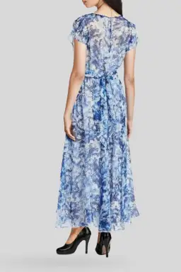 David Lawrence Maria Silk Dress Print Size 10 for rent on The Volte - image 2