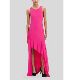 CUE Fuschia Floor Length Cowl Back Gown Size 10 for rent on The Volte - image 1