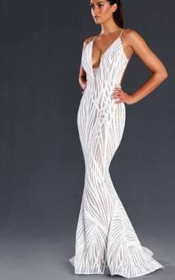 Jadore Cari gown in white (JX098) for rent on The Volte - image 1