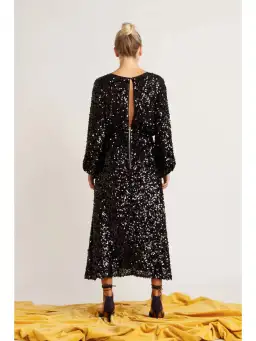 Flannel Alana Dress in Black Size 10 for rent on The Volte - image 2