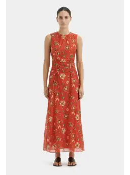 Sir the Label Reyes Dress Red Floral Size 8 for rent on The Volte - image 1