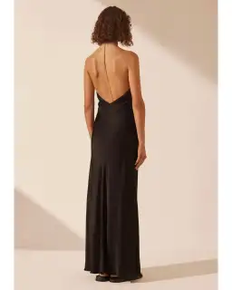 Shona Joy Lydie Chain Halter Maxi Dress Black Size AU 8 for rent on The Volte - image 2