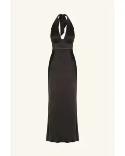 Shona Joy La Lune Halter Midi Dress Black Size AU 8 for rent on The Volte - image 5