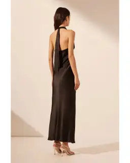 Shona Joy La Lune Halter Midi Dress Black Size AU 8 for rent on The Volte - image 4