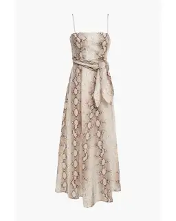 Zimmermann Bellitude Python Cut Out Dress Print Size 0 / AU 8  for rent on The Volte - image 4