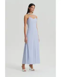 Scanlan Theodore Viscose Slip Dress Aquatic Size AU 6 for rent on The Volte - image 2