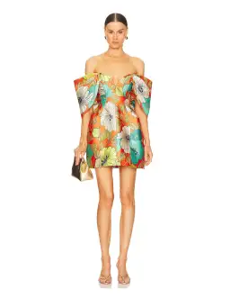 Alemais Piato Sculpt Mini Dress Multi Floral Size 12