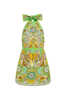 Alemais Pinball Mini Dress Green Print Size 8 for rent on The Volte - image 3