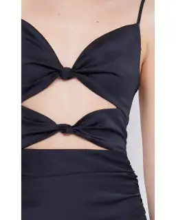 Bec & Bridge Mari Lou Knot Dress Black Size AU 6 for rent on The Volte - image 2