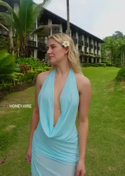 Natalie Rolt Anastasia Mini Dress Baby Blue Size 2 / AU 10 for rent on The Volte - image 3