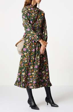 Scanlan Theodore CDC Printed Ruffle Hem Dress Floral Size 8 for rent on The Volte - image 3